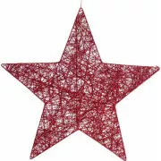 Eurolamp függőcsillag, piros, 60 cm