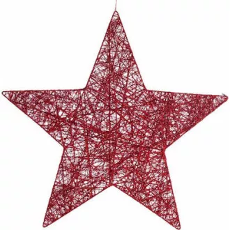 Eurolamp függőcsillag, piros, 60 cm