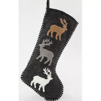 Eurolamp zokni szürke szarvassal, 24 x 1 x 50 cm, 1 db