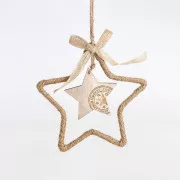 Eurolamp karácsonyi dekoráció lógó csillag 27 x 15 x 0,5 cm, 1 db