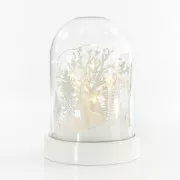Eurolamp Világító kupola, szarvasokkal és fákkal, 10 LED, 12,5 x 18,5 cm, 1 db