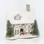 Eurolamp karácsonyi dekoráció kivilágított hóház, 26 x 14,5 x 25,5 cm, 1 db