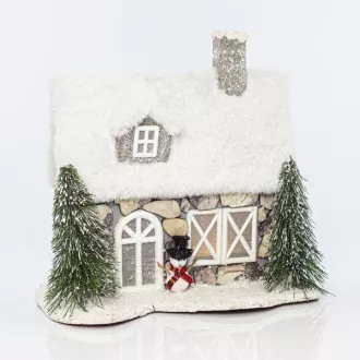 Eurolamp karácsonyi dekoráció kivilágított hóház, 26 x 14,5 x 25,5 cm, 1 db Eurolamp karácsonyi dekoráció kivilágított hóház, 26 x 14,5 x 25,5 cm, 1 db