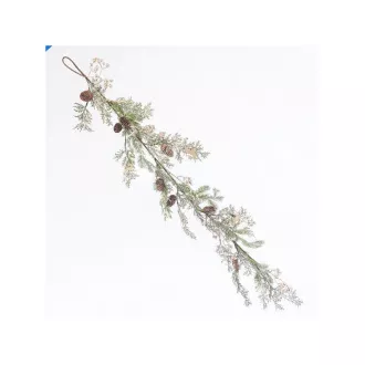 Eurolamp karácsonyi dekorációs ág fenyőtobozzal és szarvassal, 150 cm, 1 db