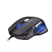 C-TECH egér AKANTHA, játék, kék háttérvilágítás, 2400 DPI, USB