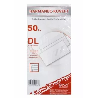 Boríték DL ablak öntapadós 50db fóliában