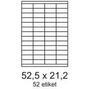 Címkék 52,5x21,2mm 52 címke laponként 100 ív Smartline
