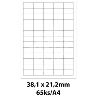 Címkék 38,1x21,2mm 65 címke laponként 100 ív Smartline