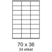 Címkék 70x36mm 3 sorban 24 címke laponként 100 lap Smartline