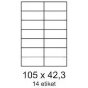 Címkék 105x42,3mm 2 sor 14 címke laponként 100 ív Smartline
