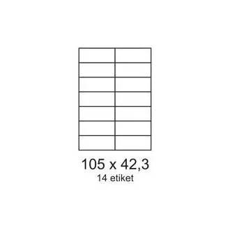 Címkék 105x42,3mm 2 sor 14 címke laponként 100 ív Smartline