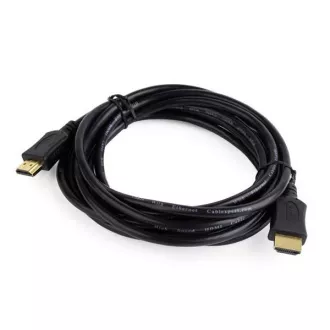 GEMBIRD HDMI-HDMI kábel 3m, 1.4, M/M árnyékolt, aranyozott érintkezők, CCS, ethernet, fekete GEMBIRD HDMI-HDMI kábel 3m, 1.4, M/M árnyékolt, aranyozott érintkezők, CCS, ethernet, fekete