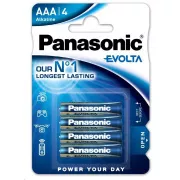 PANASONIC alkáli elemek EVOLTA Platinum LR03EGE / 4BP AAA 1,5V (buborékfólia 4db)