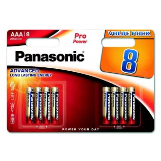 PANASONIC alkáli elemek - Pro Power AAA 4 4F 1, 5V csomag - 8db