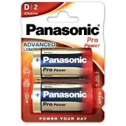 PANASONIC alkáli elemek Pro Power LR20PPG / 2BP D 1, 5V (buborékfólia 2db)
