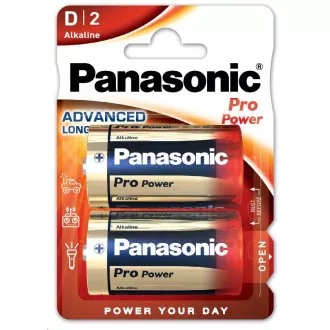 PANASONIC alkáli elemek Pro Power LR20PPG / 2BP D 1, 5V (buborékfólia 2db)