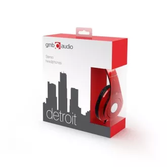 GEMBIRD Detroit headset, piros