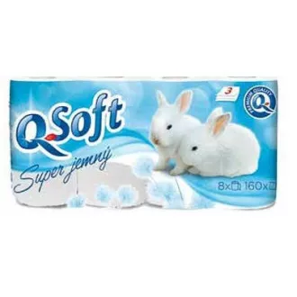 WC papír Q-SOFT 3vrs. 160tears 8db / eladó csomagonként