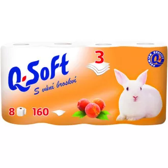 WC papír Q-SOFT 3vrs. 160tears 8db barack / eladó csomagonként