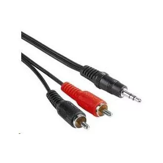 PREMIUMCORD Audiokábel 3, 5mm-es jack - 2x Cinch 3m (M/M, sztereó)
