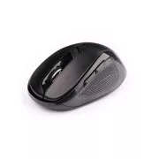 C-TECH egér WLM-02, fekete, vezeték nélküli, 1600DPI, 6 gomb, USB nano vevő