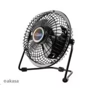 AKASA asztali ventilátor 4 ", 150 x 160 x 85 mm, tápellátás USB portról, alumínium lapátok