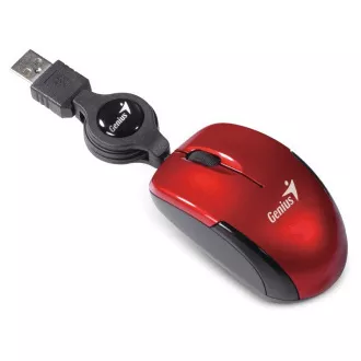 GENIUS egér MicroTraveler V2 / vezetékes / 1200 dpi / USB / piros