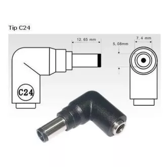 AVACOM töltőaljzat C24 notebookokhoz (7,4 mm x 5,1 mm tű) a HP / Compaq számára AVACOM töltőaljzat C24 notebookokhoz (7,4 mm x 5,1 mm tű) a HP / Compaq számára
