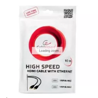 GEMBIRD HDMI-HDMI kábel 20m (v1.4, M/M, aranyozott érintkezők, árnyékolt, prémium minőségű árnyékolás)