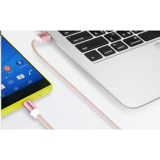 ADATA Micro USB kábel - USB A 2.0, 100cm, rózsaszín