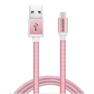 ADATA Micro USB kábel - USB A 2.0, 100cm, rózsaszín