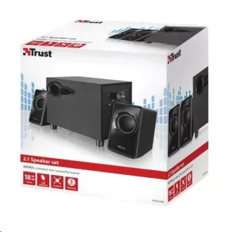 TRUST Speakers 2.1 Avora mélynyomó hangszórókészlet - fekete