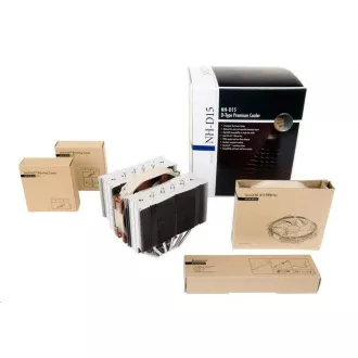 NOCTUA processzorhűtő NH-D15, 2x 140mm, LGA1851, AM5, barna/ezüst