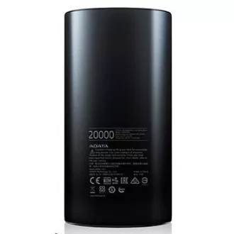 ADATA PowerBank P20000D - külső akkumulátor mobiltelefonhoz/táblagéphez 20000mAh, 2, 1A, fekete