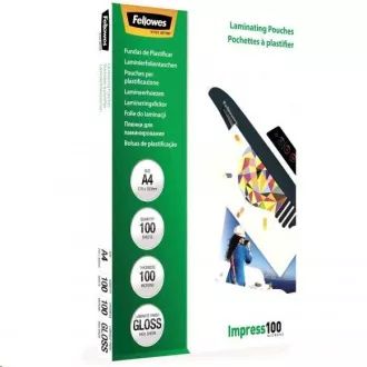 Lamináló fólia Fellowes A4 100 mic, csomag 100 db Lamináló fólia Fellowes A4 100 mic, csomag 100 db