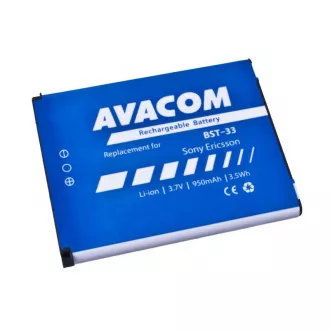 AVACOM mobiltelefon akkumulátor Sony Ericsson K550i, K800, W900i Li-Ion 3, 7V 950mAh (csere BST-33)