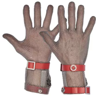Kesztyű-acél, obour, mandzsetta 8 cm-XL narancs