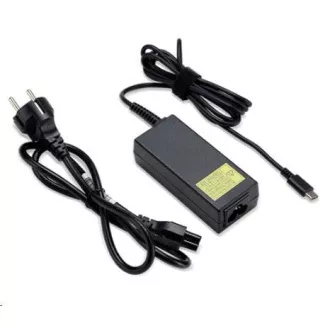 ACER 45W_USB Type C adapter, fekete - USB C-vel rendelkező eszközökhöz, EU TÁPKÁBEL (RETAIL PACK)