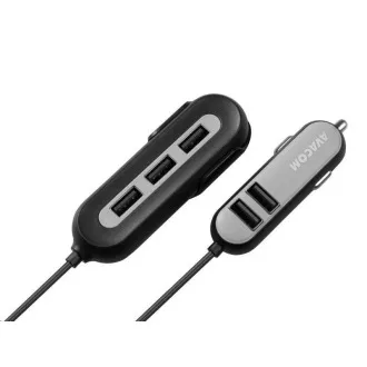 AVACOM CarHUB autós töltő 5x USB kimenet, fekete AVACOM CarHUB autós töltő 5x USB kimenet, fekete