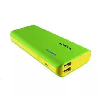 ADATA PowerBank PT100 - külső akkumulátor mobilhoz/tablethez 10000mAh, zöld/sárga színű