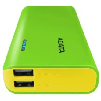 ADATA PowerBank PT100 - külső akkumulátor mobilhoz/tablethez 10000mAh, zöld/sárga színű