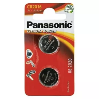 PANASONIC lítium elem (gombos) CR-2016EL / 2B 3V (buborékfólia 2db)