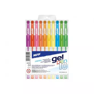 MFP Neon GN1038 0,8mm zselés tollak 10 színű készletben
