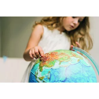 Alaysky Globe 25 cm Relief fizikai földgömb, angol nyelvű feliratokkal
