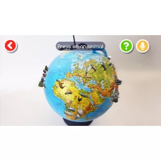 Alaysky Globe 25 cm Relief fizikai földgömb, angol nyelvű feliratokkal