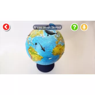 Alaysky Globe 25 cm Relief fizikai földgömb, angol nyelvű feliratokkal