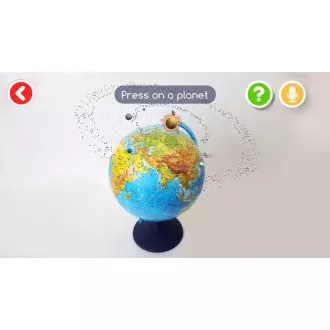 Alaysky Globe 25 cm Relief fizikai földgömb, angol nyelvű feliratokkal