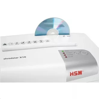 HSM aprítógép ShredStar X10 White (4-es vágási méret, 5x30 mm, DIN P-4 (3))