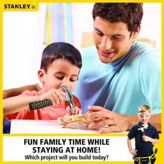 Stanley Jr. OK002-SY Építőkészlet, versenyautó, fa