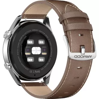 Silentwatch 5 Pro ezüst/bőr ARMODD Silentwatch 5 Pro ezüst/bőr ARMODD